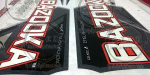 Embossed Cricket Bat Sticker