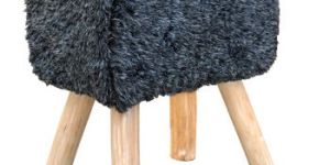 Artificial Fur Zim Stool