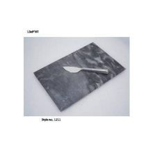 Marble Cutting Board with Steel Knife