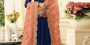 Designer Blue Anarkali Salwar Suit