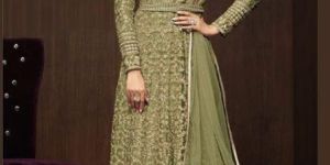 Green Designer Anarkali Salwar Suit