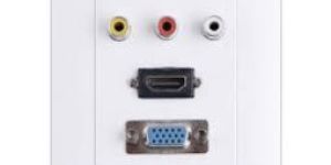 AV Faceplate with VGA Socket