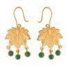 Silver Green Onyx Gems Earrings