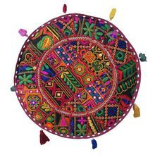 Round Ottoman Cushion Cover