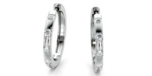 DIAMOND HOOP EARRING