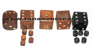 Wooden Dices Box with Dices