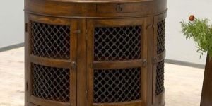 Jali Half Round Cabinet
