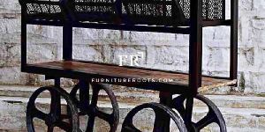 Heavy-Duty Wooden Kitchen Cart