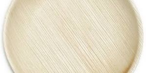 Shallow Round Areca Leaf Plate
