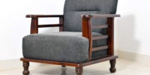 Wood Single Seater Sofa