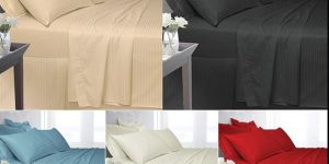 Colored Satin Stripe Bed Sheet