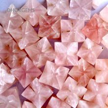 Rose Quartz Gemstone Merkaba Star