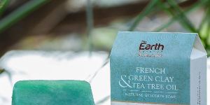 French Green Clay &Tea Tree Oil Natural Glycerin Soap