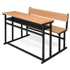 Wooden Desk Bench School Chair
