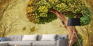PVC Tree 3D Interior Wallpaper