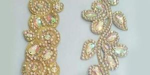Golden Beaded Lace