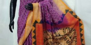 Hand Printed Mulmul Cotton Saree