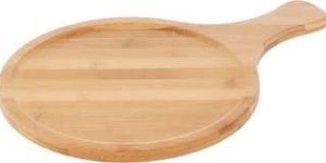 Brown Wooden Pizza Plate