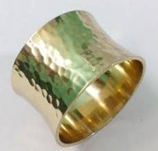 Hammered Brass Napkin Ring
