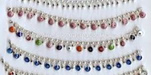 Colouful Silver Anklets