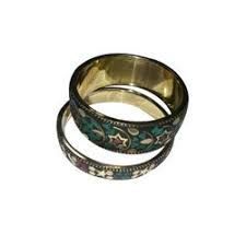 Tribal Brass Stone Bangle