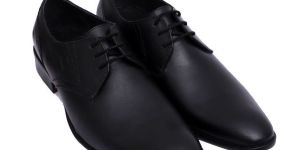 Men's Forever Leathers Black Derby Shoes(FL-188_black)