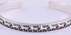 Sterling Silver Horse Bangle