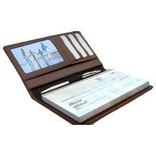 Leather Cheque Book Holder