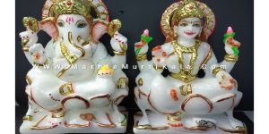 Ganesh Laxmi Marble Statue