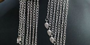Silver Oxidised Long Earrings