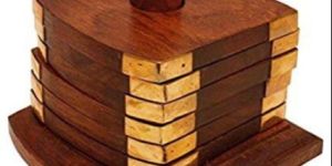 Mango Wood Tea Coaster Set