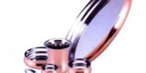 Steel Copper Curved Thali Set