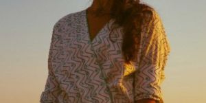 Overlap Printed Dress