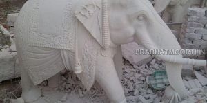 Marble Elephant Statues