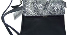 Article No 0795-A Black Ladies Leather Sling Bag