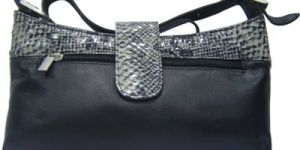 Article No 0796-A Black Ladies Leather Hand Bag