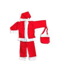 Polyester Kids Santa Clothes