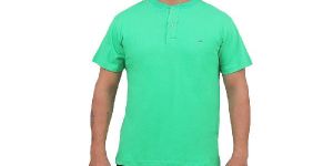 Mens Sweat Shirt Half Sleeve Henley