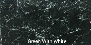 Green with White Marble Slabs