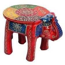 Wooden Elephant Stool