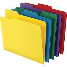 Colored File Folders