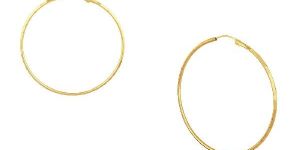 Ankur Blossomy Gold Plated Plain Hoop Earring for Women