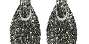 Ankur Greceful Black Plated Diamond Earring for Women