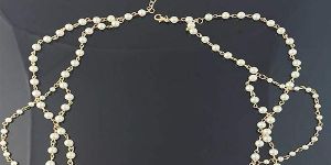 Ankur Rave Gold Plated Three Layer White Pearl Head Accessory for Women