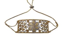 Ankur Ritzy Solid Gold Plated CNC Cutting Bracelet for Women