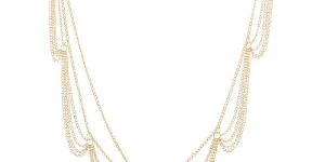 Women Gold Plated Five Layer Chain Head Accessory