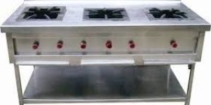 Three Burner Commercial Gas Stove