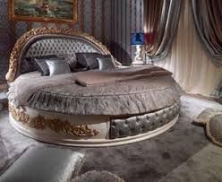 Wood Carving Round Bed