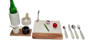 Marble Kitchen Accessories Set