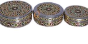 Meenakari Steel Food Container